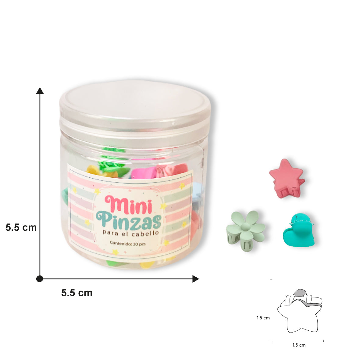 MINI PINZAS GARRAS VARIOS ESTILOS
