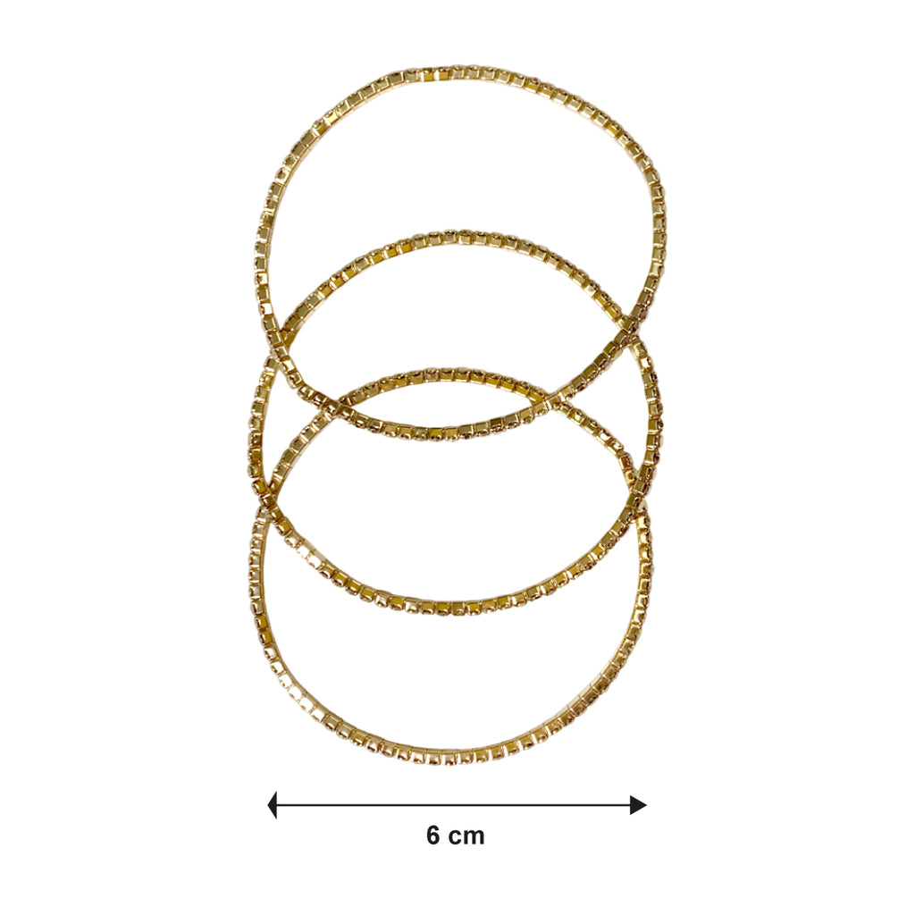 BRAZALETE RINHESTONE 3PZAS