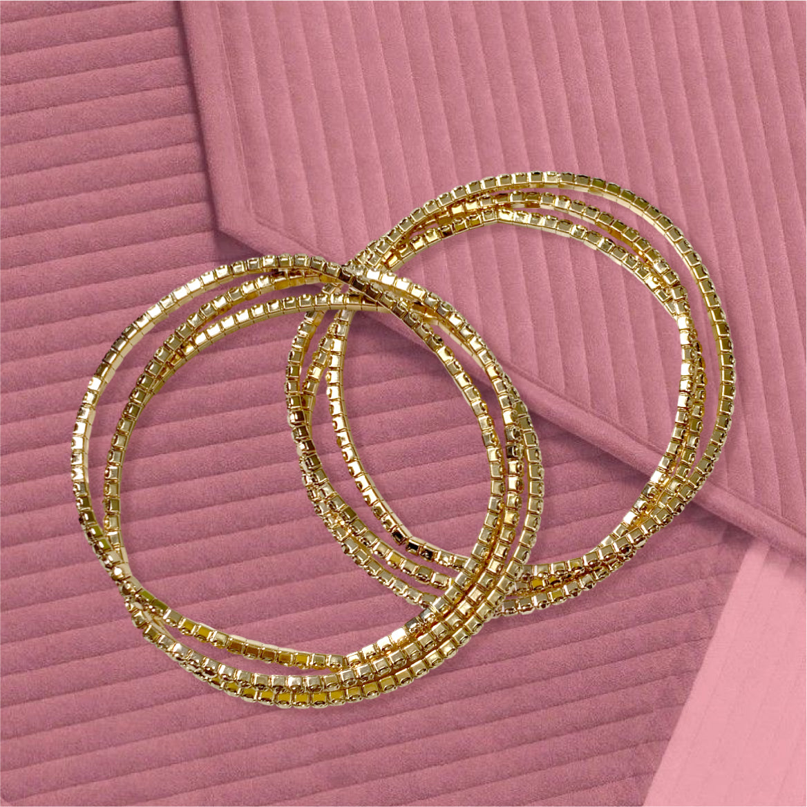 BRAZALETE RINHESTONE 3PZAS