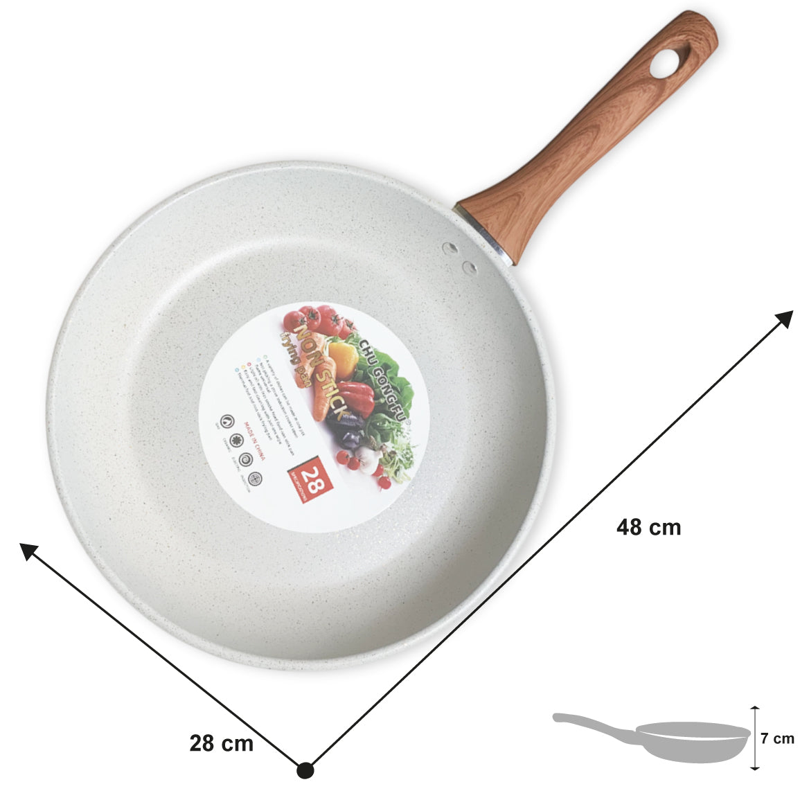 SARTEN DE TEFLON GRIS 22CM